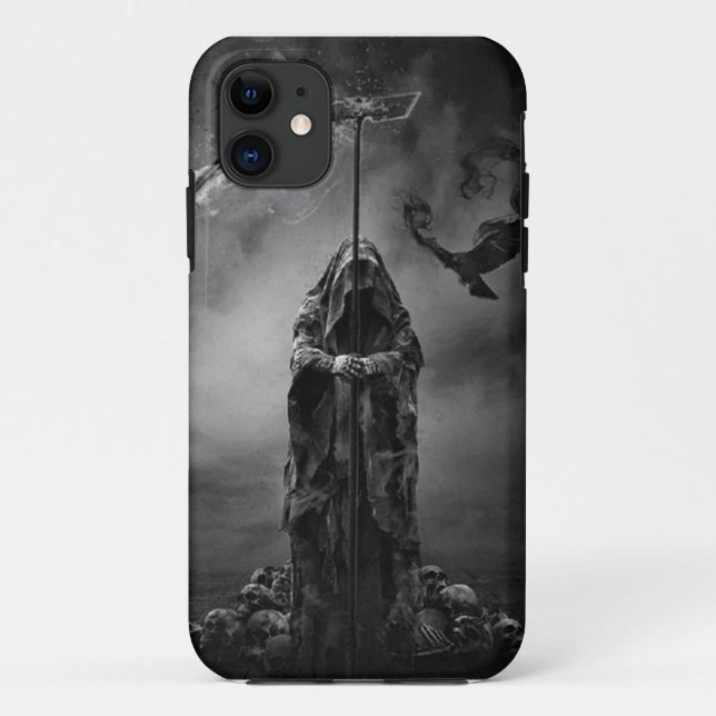Grimmiger Sensenmann-Telefon-Kasten Case-Mate iPhone Hülle (Rückseite)