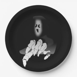 Grimmiger Sensenmann-Todespapier-Teller Pappteller