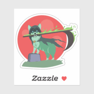 Grimmiger Sensenmann Welpe Aufkleber