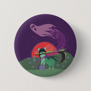 Grimmiger Sensenmann Welpe Button