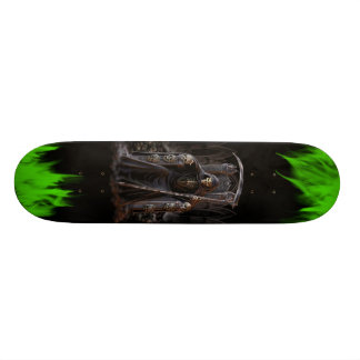 Grimmiger SensenmannSkateboard mit grünen Flammen Skateboard