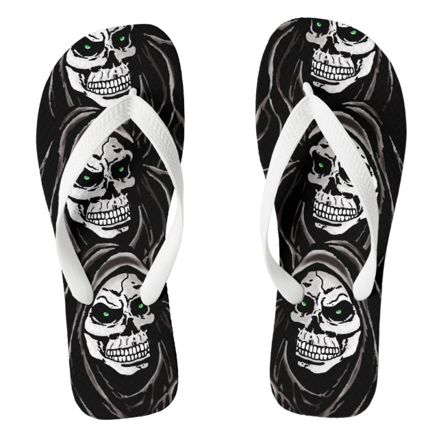 Grimmiger toter Sensenmann Flip Flops (Fußbett)