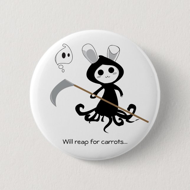 Grimmiges Häschen Button (Vorderseite)