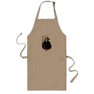 Grimmiges Sensenmann Black Halloween Design Lange Schürze
