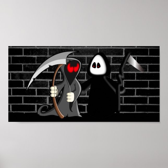 Grimmiges Sensenmann Death Poster (Vorne)