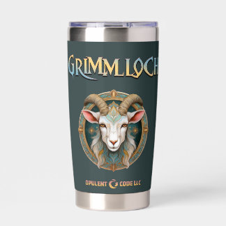Grimmloch Goat Emblem Fantasy RPG Thermobecher