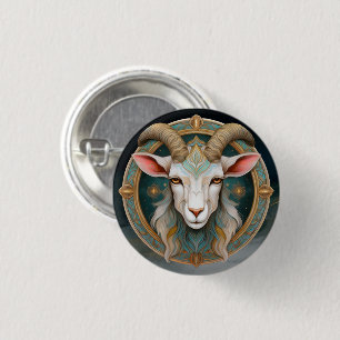 Grimmloch-Ziegen-Emblem Fantasy-RPG Button