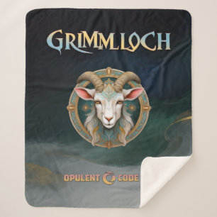 Grimmloch-Ziegen-Emblem Fantasy-RPG einseitig Sherpadecke
