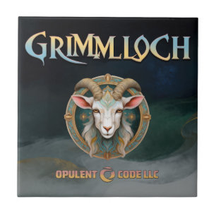 Grimmloch-Ziegen-Emblem Fantasy-RPG Fliese