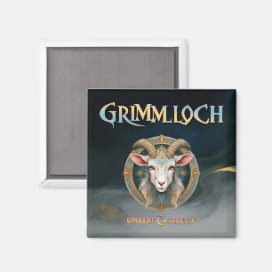 Grimmloch-Ziegen-Emblem Fantasy-RPG Magnet
