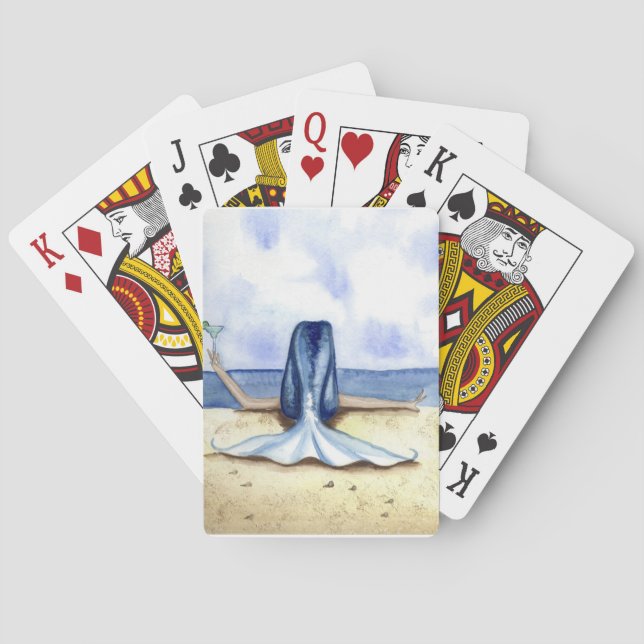 Grimshaw Strand-Margarita-Meerjungfrau-Spielkarten Spielkarten (Rückseite)