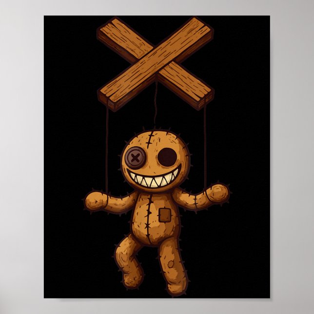 Grimstring – Soky Playful Puppet Marionette Cartoo Poster (Vorne)