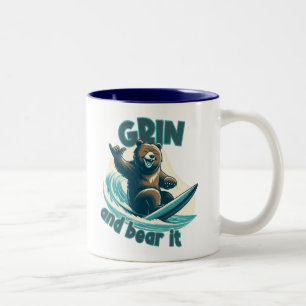 Grin and Bear Zweifarbige Tasse