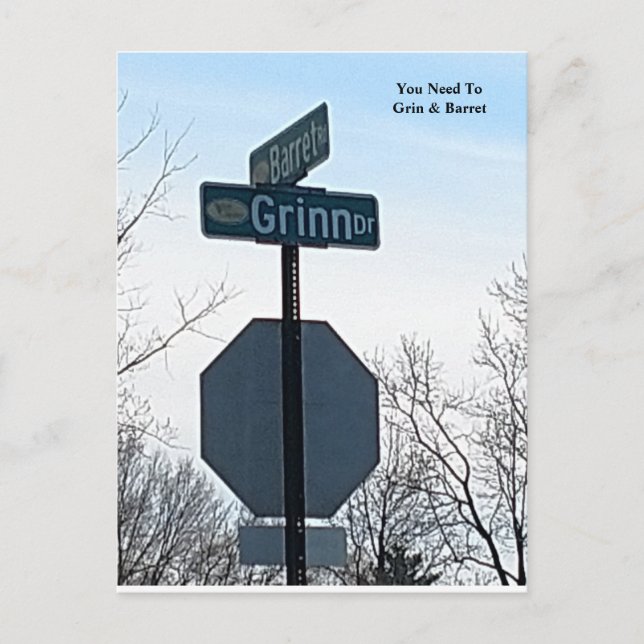 Grin & Barret Postkarte (Vorderseite)