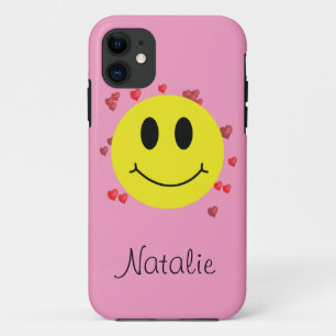 Grin Face mit rotem Herzen Case-Mate iPhone Hülle