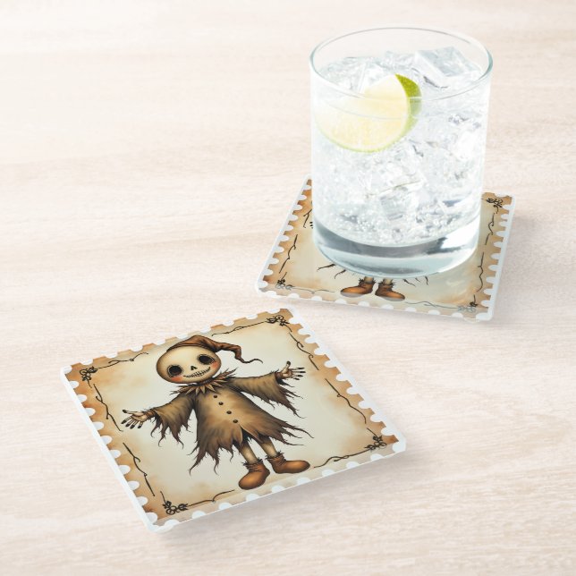 Grin & Scare It: Der Trickster-Untersetzer Glasuntersetzer (Schrägansicht)