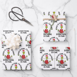 Grinch Alles ist in Ordnung Geschenkpapier Set