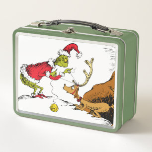 Grinch bereitet Max den Rentier vor Metall Brotdose