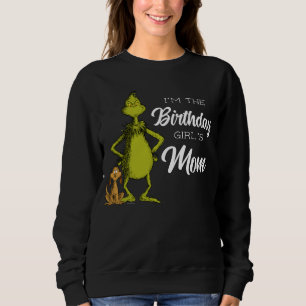 Grinch Chalkboard Birthday Girl's Mama Sweatshirt