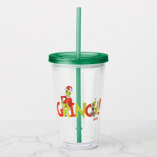 Grinch! Character Logo Graphic Acryltrinkbecher (Vorderseite)