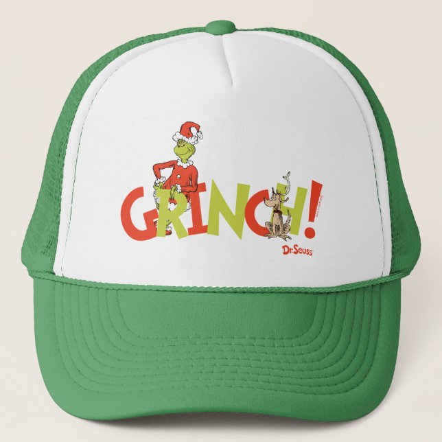 Grinch! Character Logo Graphic Truckerkappe (Vorderseite)