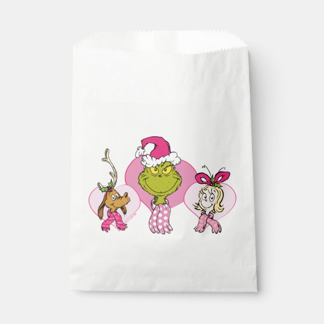 Grinch Crew in Pink Valentine's Portrait Geschenktütchen (Vorderseite)