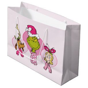 Grinch-Crew in rosa-valentinsbildnis Große Geschenktüte
