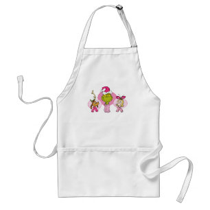 Grinch-Crew in rosa Valentinsporträt Schürze