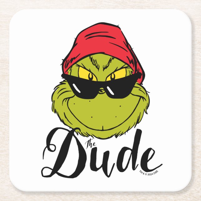 Grinch | Der Typ Rechteckiger Pappuntersetzer (Vorderseite)