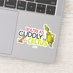 Grinch Du bist so kuschelig wie ein Kaktus Aufkleber