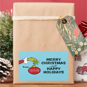Grinch   Étiquette de cadeau de Noël