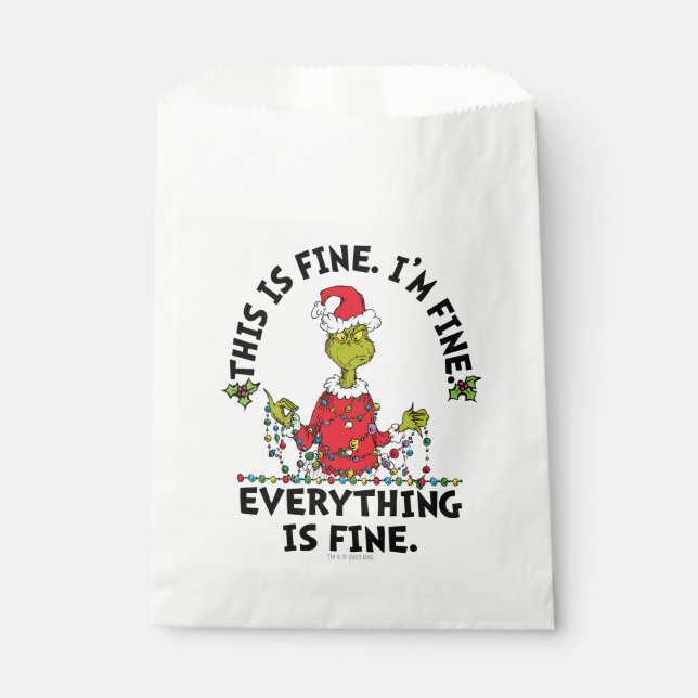 Grinch | Everything is Fine Geschenktütchen (Vorderseite)