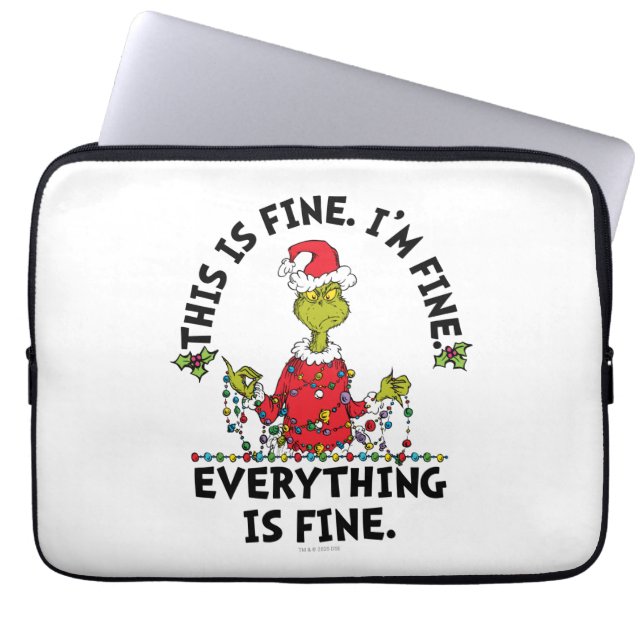 Grinch | Everything is Fine Laptopschutzhülle (Vorderseite)
