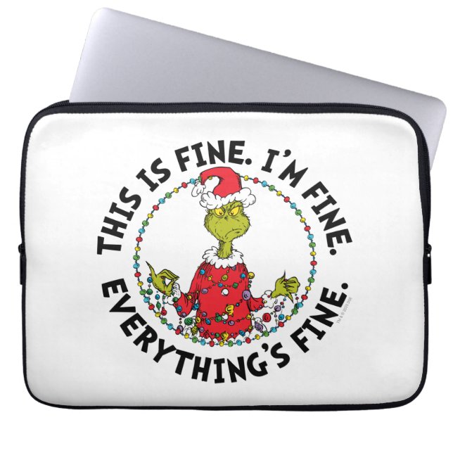 Grinch | Everything's Fine Laptopschutzhülle (Vorderseite)