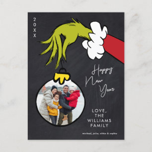 Grinch Frohes Neues Jahr - Feiertagsfoto Feiertagspostkarte