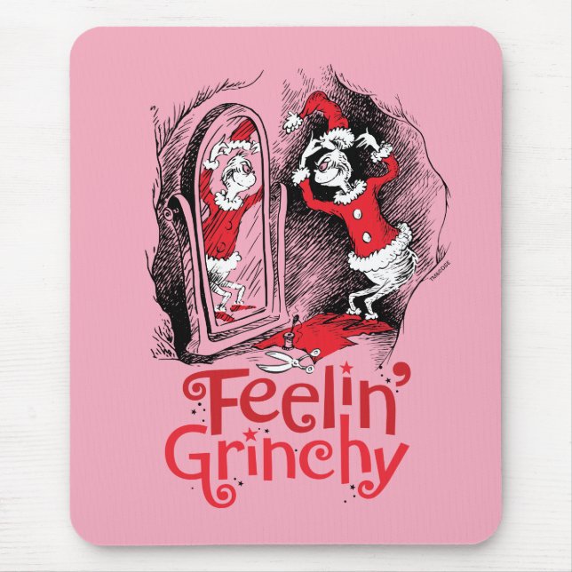 Grinch | Fühlt sich grinchig Mousepad (Vorne)