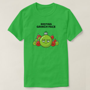 Grinch-Gesicht-Christbaumanhänger in Ruheposition  T-Shirt