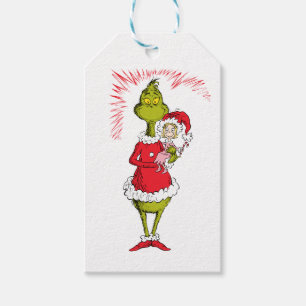 Grinch hält Cindy Lou Who Geschenkanhänger
