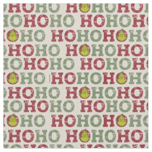 Grinch   Ho Ho Ho Muster Stoff