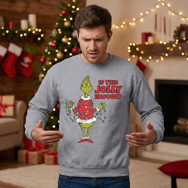 Grinch | "Ist das fröhlich genug?" Sweatshirt (Von Creator hochgeladen)