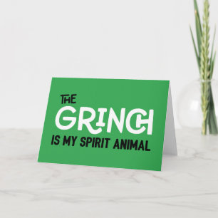 Grinch ist mein spirituelles Tier Zitat Karte