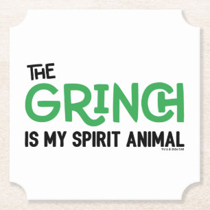 Grinch ist mein spirituelles Tier Zitat Untersetzer