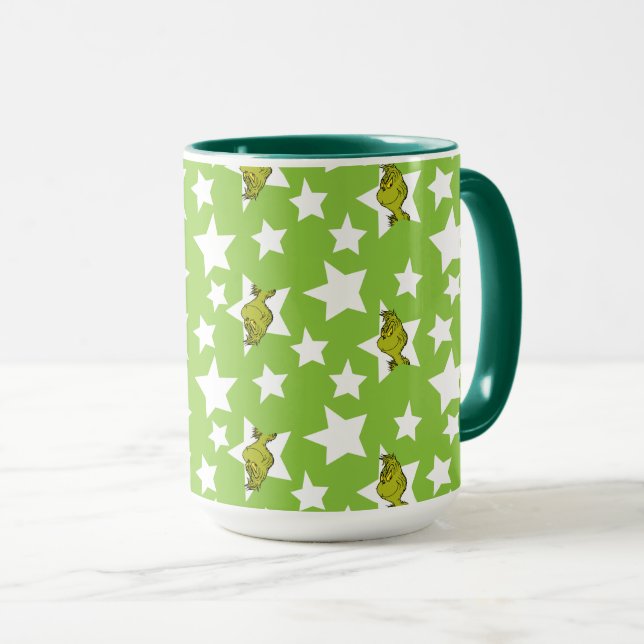 Grinch-Luister-Sternenmuster Tasse (VorderseiteRechts)