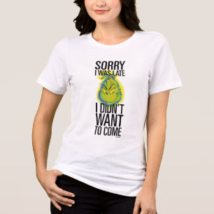 Grinch   Lustig Entschuldigung ich war spät ich wo Tri-Blend Shirt