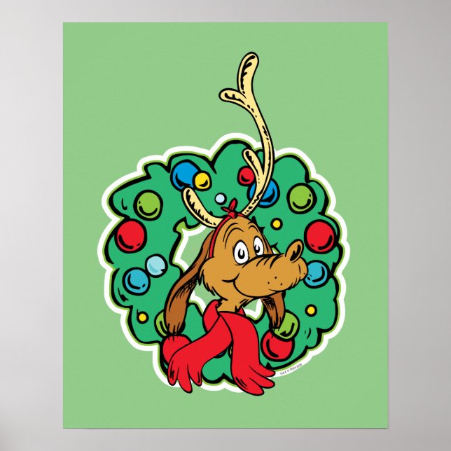 Grinch | Max Weihnachtskranz Poster (Vorne)