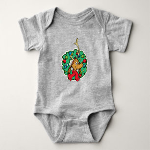 Grinch   Maximaler Weihnachtskranz Baby Strampler