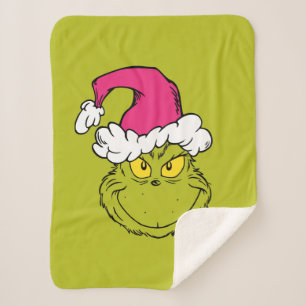 Grinch mit rosa Santa-Hut Sherpadecke