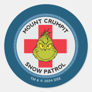 Grinch Mt. Crumpit Schneepatrouille Runder Aufkleber