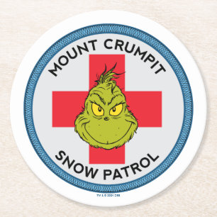 Grinch Mt. Crumpit Schneepatrouille Runder Pappuntersetzer
