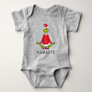 Grinch Namaste Weihnachtsmann Baby Strampler
